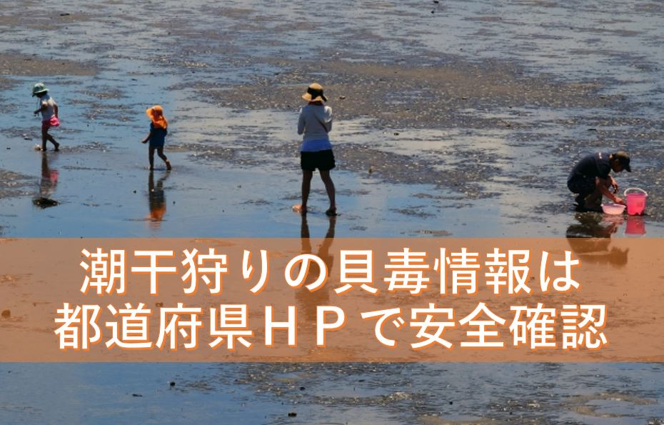 【注意】潮干狩りの貝毒情報を都道府県ＨＰで安全確認してから出かけよう！ 消費者庁が貝毒の危険性を呼びかけ
